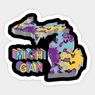 Michigan State Abstract Art Sticker